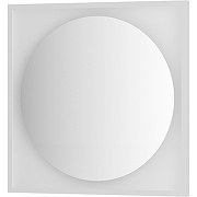Зеркало Defesto Eclipce 70х70 DF 2237 с подсветкой 15W-3000К/в багетной раме/Без выключателя/Теплый белый свет/Белая рама