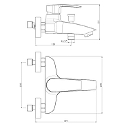 Смеситель для ванны Royce Pro RCM-120503WH Белый матовый-1