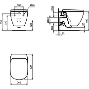 Унитаз Ideal Standard Tesi ST007901 подвесной с сиденьем Микролифт-10