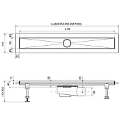 Душевой лоток Timo Drain System 90 DS230109/03 с Черной матовой решеткой-4