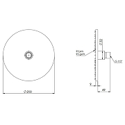 Верхний душ Remer 359MM20DOX Золото глянцевое-1