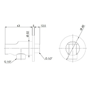 Шланговое подключение Remer 337MRL Медь глянцевая-1