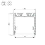 Профиль алюминиевый Arlight 020462 накладной/подвесной Серебристый-3