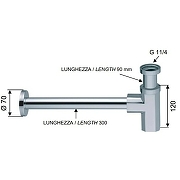 Сифон для раковины Remer 965114DO Золото глянцевое-1