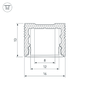 Профиль алюминиевый Arlight 023718 накладной для контурной подсветки Серебристый-2