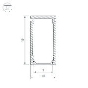 Профиль алюминиевый Arlight 023857 накладной для контурной подсветки Серебристый-3