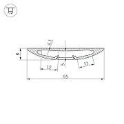 Профиль алюминиевый Arlight Flat 026712 накладной для контурной подсветки Серебристый-2