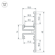 Профиль алюминиевый Arlight 016981 накладной для светильников бра Серебристый-1