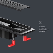 Душевой лоток AM.PM PrimeFlow 40 W02SC-P11-040-01BM с Черной матовой решеткой Cut Gradient-13