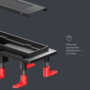 Душевой лоток AM.PM PrimeFlow 50 W02SC-P11-050-01BM с Черной матовой решеткой Cut Gradient-12