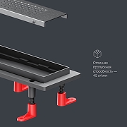 Душевой лоток AM.PM PrimeFlow 60 W02SC-P11-060-01SB с решеткой Хром матовый Cut Gradient-13