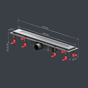 Душевой лоток AM.PM PrimeFlow 60 W02SC-P11-060-01SB с решеткой Хром матовый Cut Gradient-14