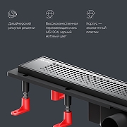 Душевой лоток AM.PM PrimeFlow 60 W02SC-P11-060-01BM с Черной матовой решеткой Cut Gradient-11