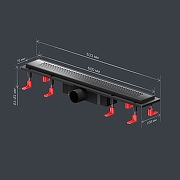 Душевой лоток AM.PM PrimeFlow 60 W02SC-P11-060-01BM с Черной матовой решеткой Cut Gradient-14