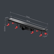 Душевой лоток AM.PM PrimeFlow 70 W02SC-P11-070-01BM с Черной матовой решеткой Cut Gradient-14