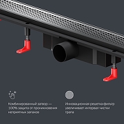 Душевой лоток AM.PM PrimeFlow 80 W02SC-P11-080-01BM с Черной матовой решеткой Cut Gradient-12