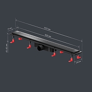 Душевой лоток AM.PM PrimeFlow 80 W02SC-P11-080-01BM с Черной матовой решеткой Cut Gradient-14