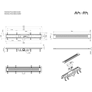 Душевой лоток AM.PM PrimeFlow 80 W02SC-P11-080-01BM с Черной матовой решеткой Cut Gradient-15