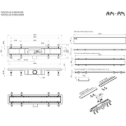 Душевой лоток AM.PM PrimeFlow 60 W02SC-U11-060-04SB с решеткой Хром матовый / под плитку Tile-28