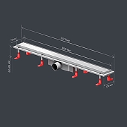 Душевой лоток AM.PM PrimeFlow 80 W02SC-U11-080-04SB с решеткой Хром матовый / под плитку Tile-26