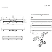 Душевой лоток AM.PM PrimeFlow 90 W02SC-U11-090-04SB с решеткой Хром матовый / под плитку Tile-27