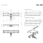 Душевой лоток AM.PM MasterFlow 60 W01SC-U11-060-04SB с решеткой Хром матовый / под плитку Tile-27