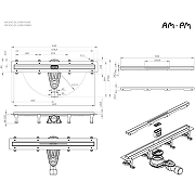 Душевой лоток AM.PM MasterFlow 60 W01SC-S11-060-05BM с Черной матовой решеткой Slim line-16