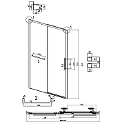 Душевая дверь Grossman Style 110 100.K33.05.110.21.10 профиль Черный матовый стекло тонированное-11
