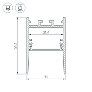 Профиль алюминиевый Arlight Comfort 031730 накладной Черный-2