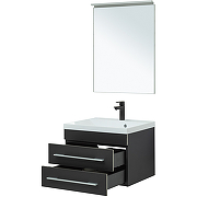 Комплект мебели для ванной Aquanet Верона 58 287636 подвесной Черный матовый-5