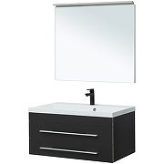 Комплект мебели для ванной Aquanet Верона New 90 281107 подвесной Черный матовый-2
