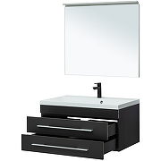 Комплект мебели для ванной Aquanet Верона New 90 281107 подвесной Черный матовый-3