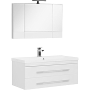 Комплект мебели для ванной Aquanet Нота New 100 230303 подвесной Белый глянец