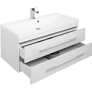 Комплект мебели для ванной Aquanet Нота New 100 230303 подвесной Белый глянец-3