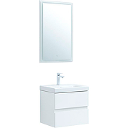 Комплект мебели для ванной Aquanet Беркли 50 306356 подвесной Белый глянец