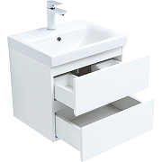 Комплект мебели для ванной Aquanet Беркли 50 306356 подвесной Белый глянец-7