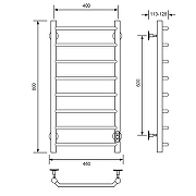 Электрический полотенцесушитель Comfysan Scola EC-8 80x40 016944 Белый матовый-1