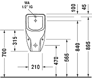 Писсуар Duravit D-code 0829300000 Белый-1