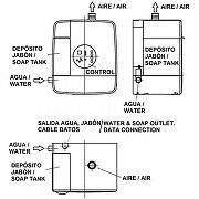 Сушилка для рук с краном и дозатором мыла Nofer  Concept 3 01902.S Сатин-3