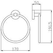 Кольцо для полотенец Rav Slezak Colorado COA0104MGK Серый металлик крацованный-1