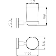 Стакан для зубных щеток Rav Slezak Colorado COA0201ZRK Розовый золотистый крацованный-1