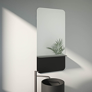 Зеркало Evoform Shadow 120x60 BY 0553 с металлической полочкой - Черный цвет-1