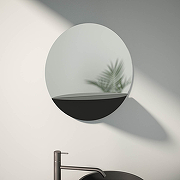 Зеркало Evoform Shadow d60 BY 0561 с металлической полочкой - Черный цвет-1