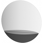 Зеркало Evoform Shadow d70 BY 0562 с металлической полочкой - Черный цвет