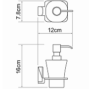Дозатор для жидкого мыла WasserKRAFT Exter K-5299 Светлая бронза-3