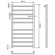 Водяной полотенцесушитель Comfysan Luce W-10 100x50 013554 Белый матовый-3