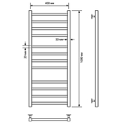 Водяной полотенцесушитель Comfysan Pioli-K W-10 100x40 014384 Хром-3