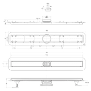 Душевой лоток BelBagno Luce BB-LD-LUCE-80-CR с решеткой Хром / под плитку-3