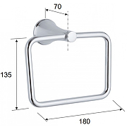 Кольцо для полотенец Remer Delicata DE44CR Хром-1