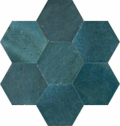 Керамогранит Marazzi Italy Lume Blue lux esagona MFFF 18,2х21 см-1